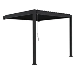 Pergola Classic Zwart 3x3 - 2 Palen 7 Pergola Classic Zwart 3x3 - 2 Palen -Tuingereedschap 123 2451