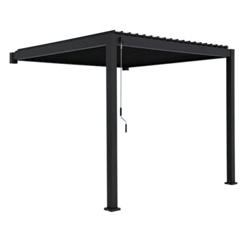 Pergola Classic Zwart 3x3 - 2 Palen 3 Pergola Classic Zwart 3x3 - 2 Palen - Afbeelding 3
