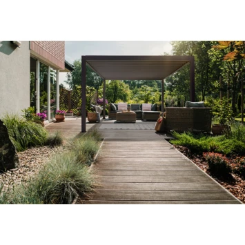 Pergola Deluxe Zwart 3,6x3,6m 3 Pergola Deluxe Zwart 3,6x3,6m - Afbeelding 3