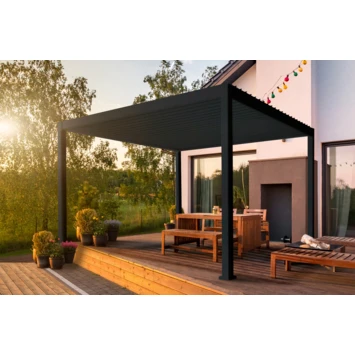 Pergola Deluxe Zwart 3,6x4m 4 Pergola Deluxe Zwart 3,6x4m - Afbeelding 4