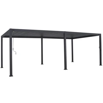 Pergola Deluxe Zwart 3,6x7,2m 1 Pergola Deluxe Zwart 3,6x7,2m