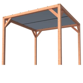 Pergola Silvano Douglas Met Schaduwdoek 324x324 Cm 2 Pergola Silvano Douglas Met Schaduwdoek 324x324 Cm - Afbeelding 2