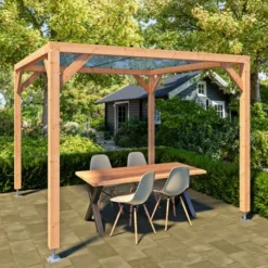 Pergola Silvano Douglas Met Schaduwdoek 324x324 Cm 8 Pergola Silvano Douglas Met Schaduwdoek 324x324 Cm -Tuingereedschap 123 2854