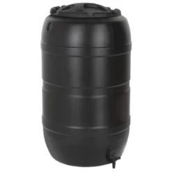 Practo Garden Classic Regenton Zwart Kunststof Incl. Kraan 210 Liter