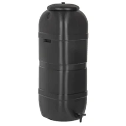 Practo Garden Classic Regenton Zwart Met Kraantje 100 L