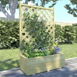 Bloembak Met Dubbele Trellis 90x40 Cm 11 Bloembak Met Dubbele Trellis 90x40 Cm -Tuingereedschap 123 3120