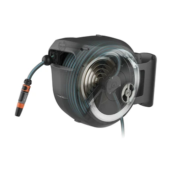 Gardena Wandslangenbox Roll Up 35 Grijs/wit Meter Incl. Tuinspuit 2 Gardena Wandslangenbox Roll Up 35 Grijs/wit Meter Incl. Tuinspuit - Afbeelding 2