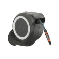 Gardena Wandslangenbox Roll Up 15 Grijs/wit Meter Incl. Tuinspuit -Tuingereedschap 123 3733