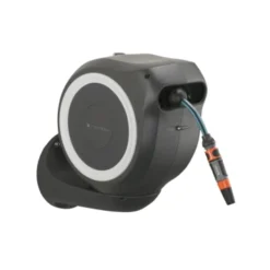 Gardena Wandslangenbox Roll Up 15 Grijs/wit Meter Incl. Tuinspuit -Tuingereedschap 123 3735