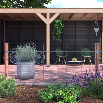 Gaas Startpakket Tuinhek Hardhout 75x180cm liggend 3 Gaas Startpakket Tuinhek Hardhout 75x180cm liggend - Afbeelding 3