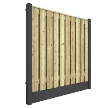 Houtbetonschutting Antraciet Grenen Per Meter 5 Houtbetonschutting Antraciet Grenen Per Meter - Afbeelding 5