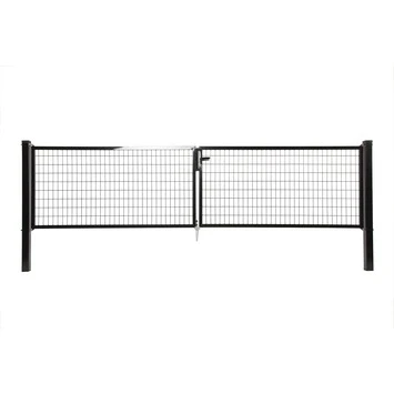 Napoli Dubbele Poort Zwart 170x2x150cm RAL9005 1 Napoli Dubbele Poort Zwart 170x2x150cm RAL9005