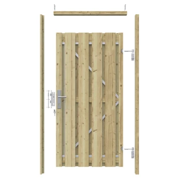 Poortpakket Grenen Hout Op Metalen Frame 2 Poortpakket Grenen Hout Op Metalen Frame - Afbeelding 2