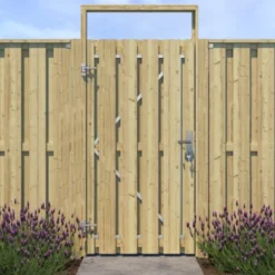 Poortpakket Grenen Hout Op Metalen Frame 14 Poortpakket Grenen Hout Op Metalen Frame -Tuingereedschap 123 4742