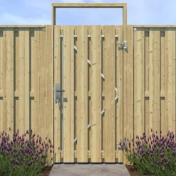 Poortpakket Grenen Hout Op Metalen Frame 15 Poortpakket Grenen Hout Op Metalen Frame -Tuingereedschap 123 4743