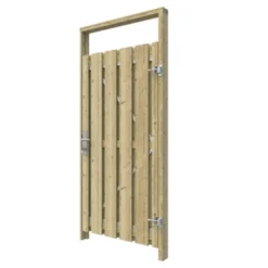 Poortpakket Grenen Hout Op Metalen Frame 16 Poortpakket Grenen Hout Op Metalen Frame -Tuingereedschap 123 4744