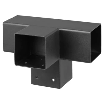 Paalverbinder Voor Pergola T-verbindingsstuk 4-kants 7x7 Cm Zwart 1 Paalverbinder Voor Pergola T-verbindingsstuk 4-kants 7x7 Cm Zwart