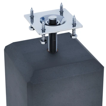 Betonpoer Antraciet Inclusief Plaat 1 Betonpoer Antraciet Inclusief Plaat