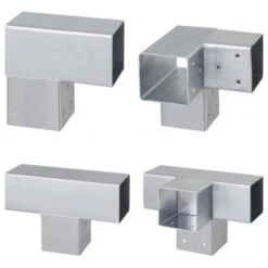 Paalverbinder Voor Pergola Hoekstuk 3-kants 7x7 Cm Gegalvaniseerd -Tuingereedschap 123 5091