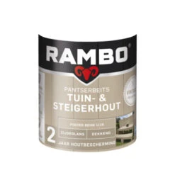 Rambo Vintage Pantserbeits Tuin- En Steigerhout Dekkend Poeder Beige Zijdeglans 750 Ml -Tuingereedschap 123 5444
