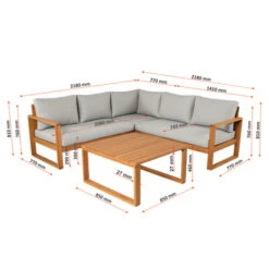 Loungeset Louis Eucalyptushout -Tuingereedschap 123 5460