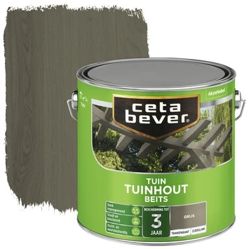 CetaBever Tuinhoutbeits Transparant Grijs Zijdeglans 2,5 L 1 CetaBever Tuinhoutbeits Transparant Grijs Zijdeglans 2,5 L