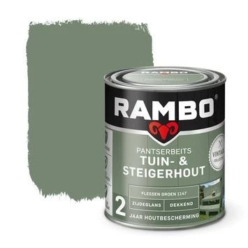 Rambo Vintage Pantserbeits Tuin- En Steigerhout Dekkend Flessen Groen Zijdeglans 750 Ml 1 Rambo Vintage Pantserbeits Tuin- En Steigerhout Dekkend Flessen Groen Zijdeglans 750 Ml