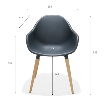 Stoel Odense Zwart 2 Stoel Odense Zwart - Afbeelding 2