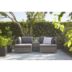 Loungeset Santiago Antraciet 9 Loungeset Santiago Antraciet -Tuingereedschap 123 6100