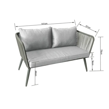 Loungebank Pamplona Legergroen 2 Loungebank Pamplona Legergroen - Afbeelding 2