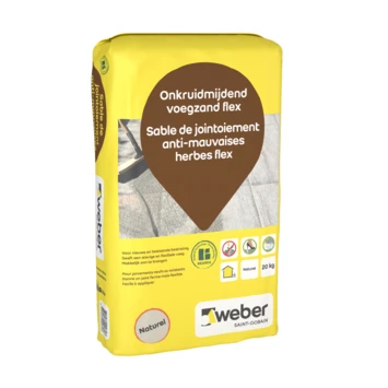Weber Onkruidmijdend Voegzand Flex Naturel 20 Kg 1 Weber Onkruidmijdend Voegzand Flex Naturel 20 Kg