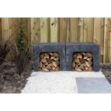 U-element Beton Zwart 30x40x30 Cm 1 U-element Beton Zwart 30x40x30 Cm