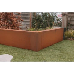 Overzetprofiel Hoek Corten Staal Voor Stapelblokken 17x30x12 Cm -Tuingereedschap 123 6808